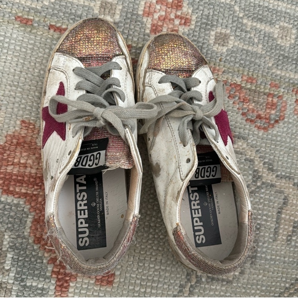 Golden Goose White and Pink Sneakers!!!!